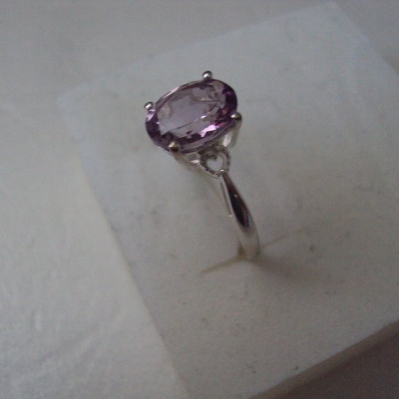 New pink amethyst SS ring size 6 MST 1857 SPECIAL MARKDOWN - Picture 2 of 4